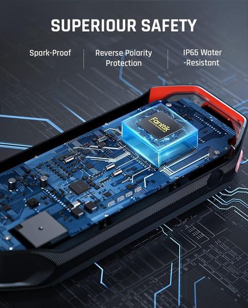 Пусковий пристрій Fanttik T8 MAX 4000A Jump Starter (24000mAh) 250257 фото