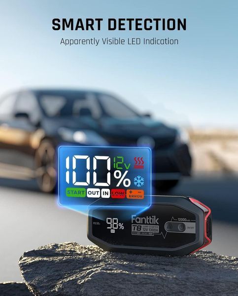 Пусковое устройство Fanttik T8 1300A Jump Starter для бензиновых и дизельных двигателей 250263 фото