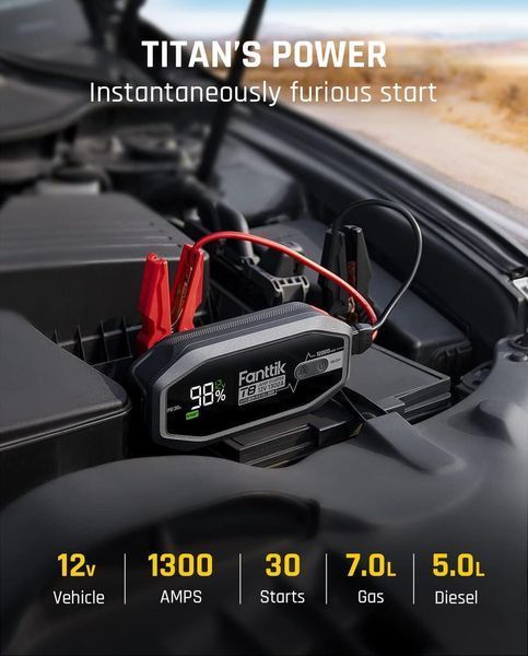 Пусковое устройство Fanttik T8 1300A Jump Starter для бензиновых и дизельных двигателей 250263 фото