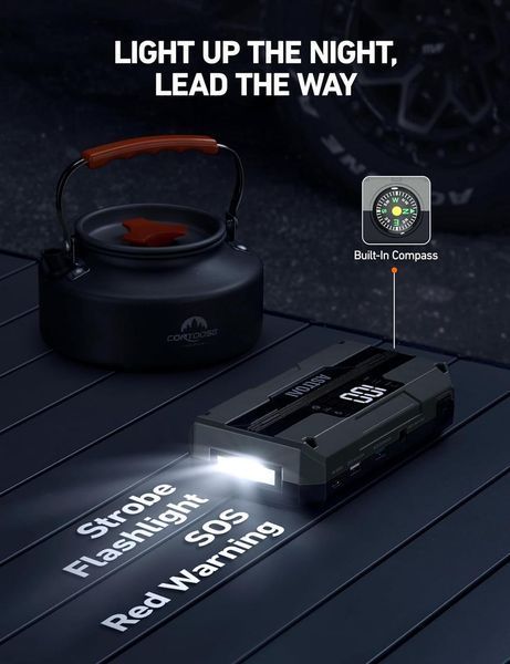 Пусковое устройство AstroAI T8 2500А Jump Starter, Серый 250364 фото
