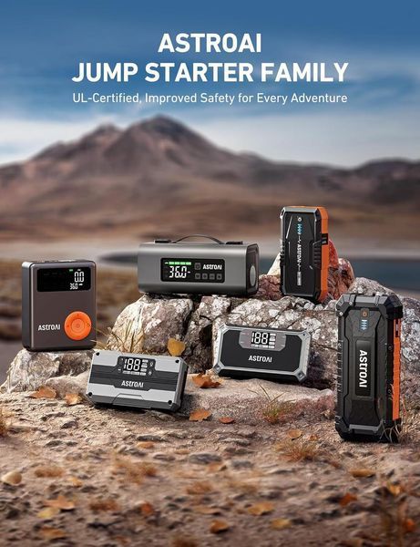 Пусковое устройство AstroAI T8 2500А Jump Starter, Серый 250364 фото