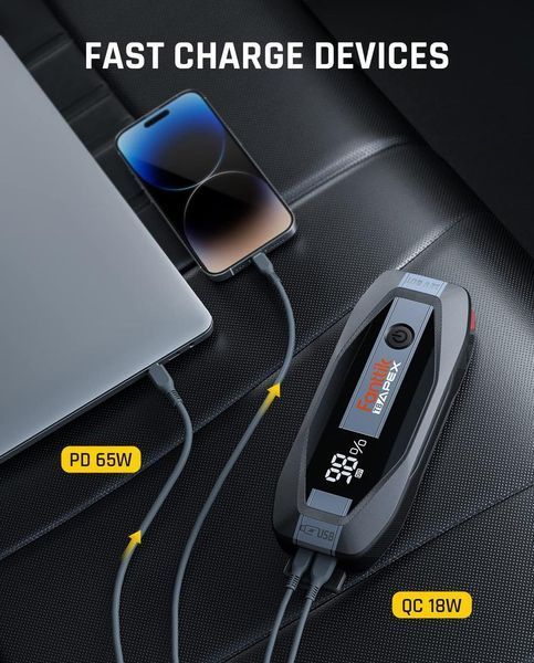 Пусковое устройство Fanttik T8 APEX 2000A Jump Starter емкостью 20 000mAh 250219 фото