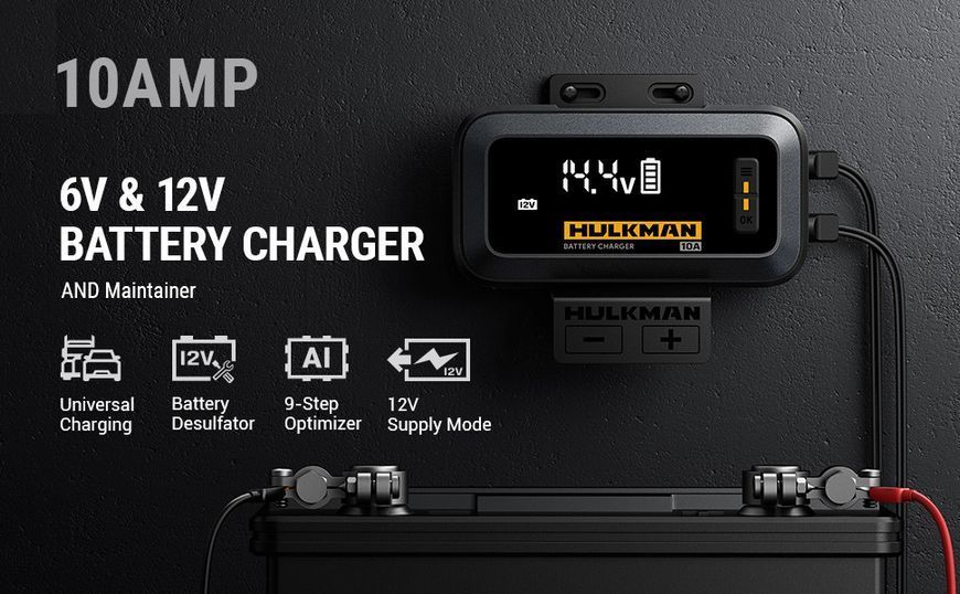 Зарядное устройство HULKMAN Sigma 10А для кислотных, гелевых, AGM и LiFePO4 аккумуляторов 250372 фото