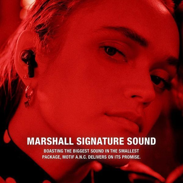 Беспроводные наушники Marshall Motif A.N.C. True Wireless с активным шумоподавлением, Черный 250373 фото