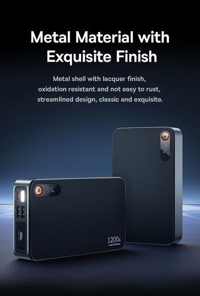 Автомобільний пусковий пристрій Baseus Super Energy Pro+ 1200A Car Jump Starter, Чорний 250274 фото