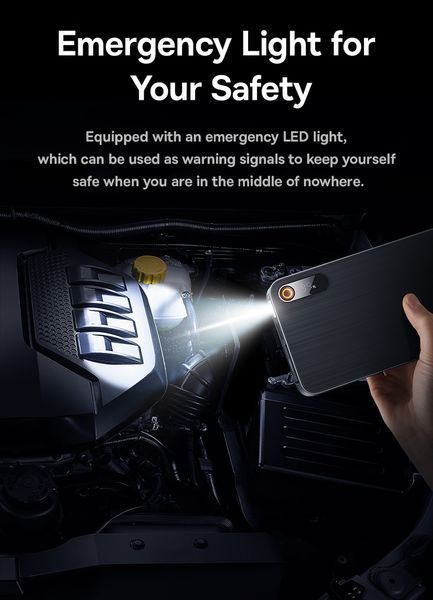 Автомобільний пусковий пристрій Baseus Super Energy Pro+ 1200A Car Jump Starter, Чорний 250274 фото