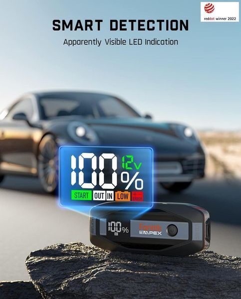 Пусковое устройство Fanttik T8 APEX 2000A Jump Starter 20000mAh, Yellow 250223 фото