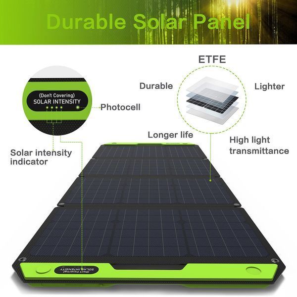 Сонячна складна панель TopSolar SolarFolio 100Вт, 4 великі секції (чорний) 250120 фото