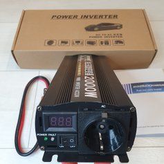 Інвертор із чистим синусом 2000W (1000W), перетворювач напруги з 12В на 220В (60 Гц) 250278 фото