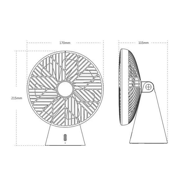 Мини-вентилятор настольный Sothing Forest Desktop Fan со встроенным аккумулятором (DSHJ-S-1907), Apricot White 251043 фото