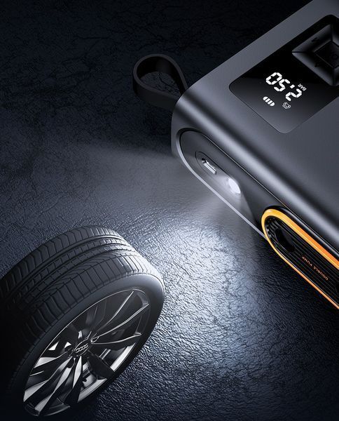 Автокомпресор компресор Baseus EnergyPump Mega Series Dual Cylinder Wireless Inflator, Чорний 250335 фото