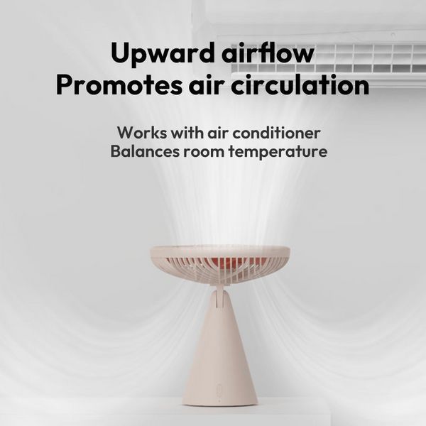 Міні-вентилятор настільний Sothing Forest Desktop Fan дротовий з портом Type-C (DSHJ-S-1907), Apricot White 251045 фото